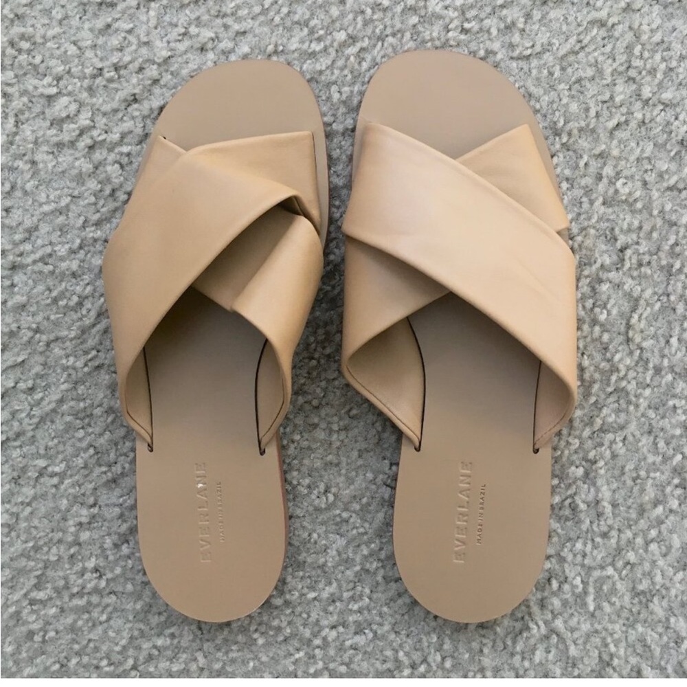 Everlane Day Crossover Tan Sandals in Light Taupe, Women’s Size 9 - Picture 3 of 4